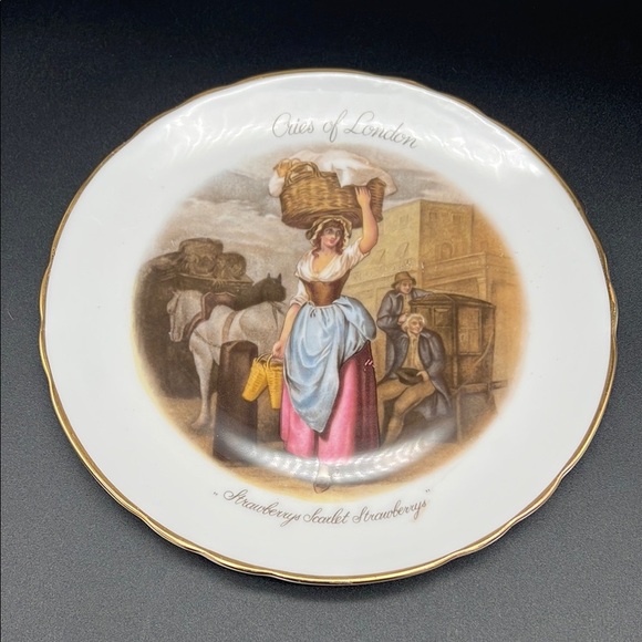 Rare Set of Two Vintage Decorative Plates, “Cries of London” Series 8" Numbered - Picture 2 of 15